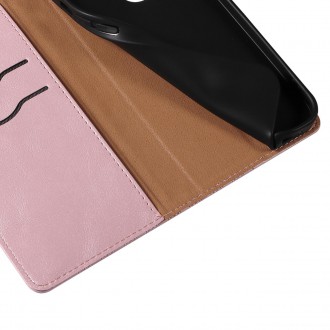 Magnet Strap Case Case for Samsung Galaxy S22 + (S22 Plus) Pouch Wallet + Mini Lanyard Pendant Pink