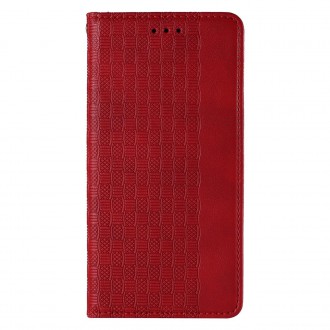 Magnet Strap Case Case for Samsung Galaxy S22 + (S22 Plus) Pouch Wallet + Mini Lanyard Pendant Red