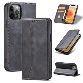 Magnet Fancy Case Case for iPhone 12 Pro Pouch Card Wallet Card Stand Black