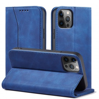 Magnet Fancy Case Case for iPhone 12 Pro Cover Card Wallet Card Stand Blue