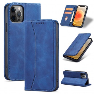 Magnet Fancy Case Case for iPhone 12 Pro Cover Card Wallet Card Stand Blue