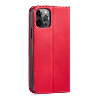 Magnet Fancy Case Case for iPhone 12 Pro Pouch Wallet Card Holder Red