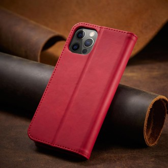 Magnet Fancy Case Case for iPhone 12 Pro Pouch Wallet Card Holder Red
