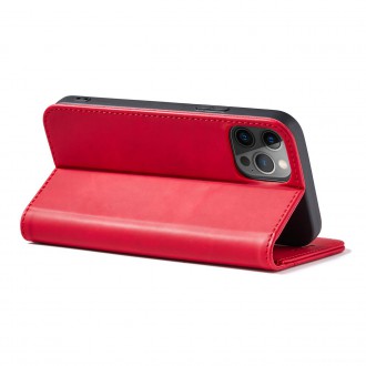 Magnet Fancy Case Case for iPhone 12 Pro Pouch Wallet Card Holder Red