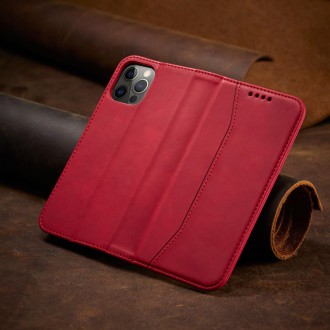 Magnet Fancy Case Case for iPhone 12 Pro Pouch Wallet Card Holder Red