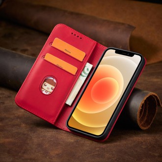 Magnet Fancy Case Case for iPhone 12 Pro Pouch Wallet Card Holder Red