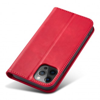 Magnet Fancy Case Case for iPhone 12 Pro Max Pouch Wallet Card Holder Red