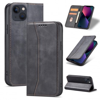 Magnet Fancy Case for iPhone 13 mini cover card wallet card stand black