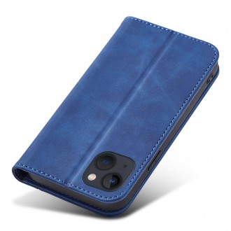 Magnet Fancy Case for iPhone 13 mini cover card wallet card stand blue