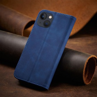 Magnet Fancy Case for iPhone 13 mini cover card wallet card stand blue