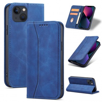 Magnet Fancy Case for iPhone 13 mini cover card wallet card stand blue