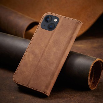 Magnet Fancy Case for iPhone 13 mini cover card wallet card stand brown