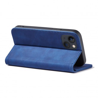 Magnet Fancy Case for iPhone 13 cover card wallet card stand blue