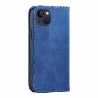 Magnet Fancy Case for iPhone 13 cover card wallet card stand blue
