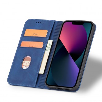 Magnet Fancy Case for iPhone 13 cover card wallet card stand blue