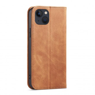 Magnet Fancy Case for iPhone 13 cover card wallet card stand brown
