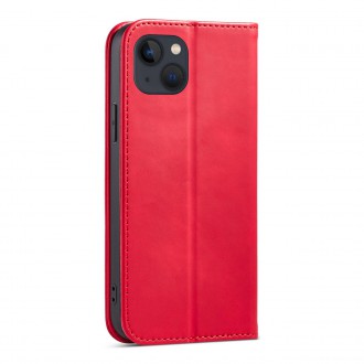 Magnet Fancy Case for iPhone 13 cover card wallet card stand red
