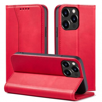 Magnet Fancy Case Case for iPhone 13 Pro Cover Card Wallet Card Stand Red