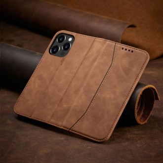 Magnet Fancy Case Case for iPhone 13 Pro Max Pouch Card Wallet Card Holder Brown