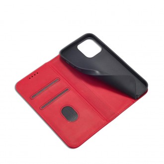 Magnet Fancy Case Case for iPhone 13 Pro Max Pouch Wallet Card Holder Red