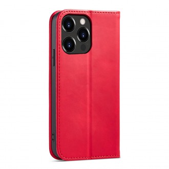 Magnet Fancy Case Case for iPhone 13 Pro Max Pouch Wallet Card Holder Red