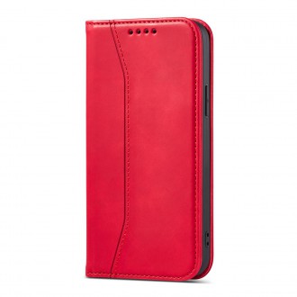 Magnet Fancy Case Case for iPhone 13 Pro Max Pouch Wallet Card Holder Red