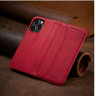 Magnet Fancy Case Case for iPhone 13 Pro Max Pouch Wallet Card Holder Red