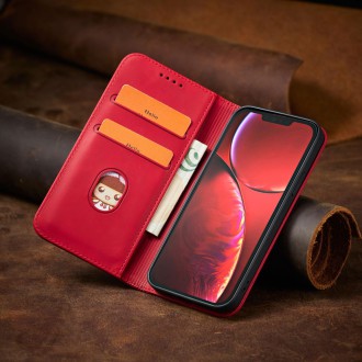 Magnet Fancy Case Case for iPhone 13 Pro Max Pouch Wallet Card Holder Red
