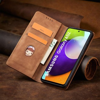 Magnet Fancy Case Case For Samsung Galaxy A52 / A52 5G / A52s 5G Pouch Wallet Card Card Stand Brown