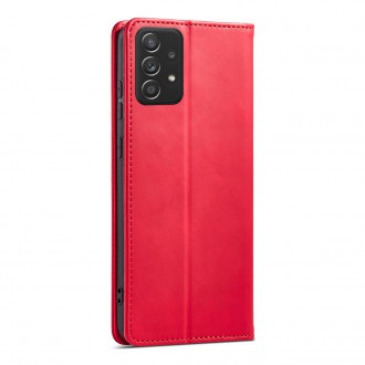 Magnet Fancy Case Case for Samsung Galaxy A52 / A52 5G / A52s 5G Pouch Wallet Card Card Stand Red
