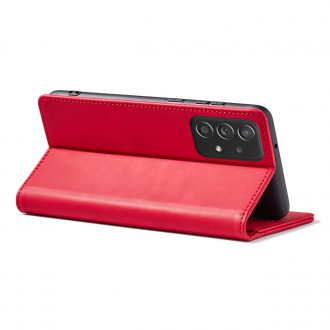 Magnet Fancy Case Case for Samsung Galaxy A52 / A52 5G / A52s 5G Pouch Wallet Card Card Stand Red