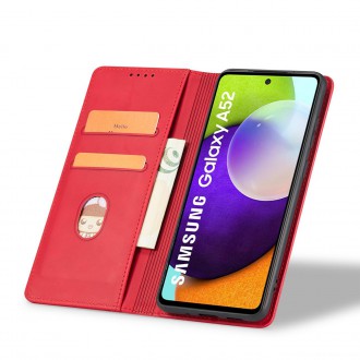 Magnet Fancy Case Case for Samsung Galaxy A52 / A52 5G / A52s 5G Pouch Wallet Card Card Stand Red
