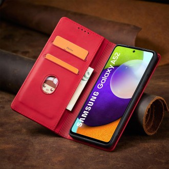 Magnet Fancy Case Case for Samsung Galaxy A52 / A52 5G / A52s 5G Pouch Wallet Card Card Stand Red