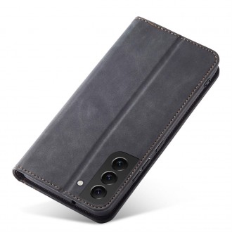 Magnet Fancy Case Case for Samsung Galaxy S22 + (S22 Plus) Pouch Wallet Card Holder Black