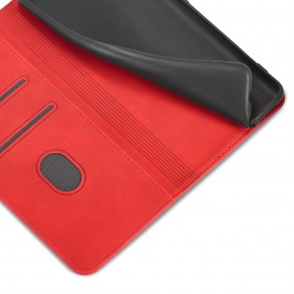 Magnet Fancy Case Case for Samsung Galaxy S22 + (S22 Plus) Pouch Wallet Card Holder Red