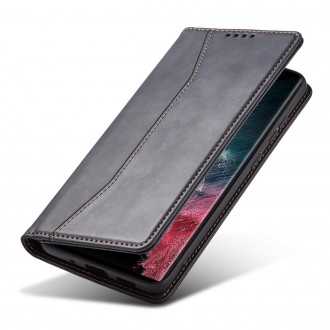 Magnet Fancy Case Case for Samsung Galaxy S22 Ultra Cover Card Wallet Card Stand Black