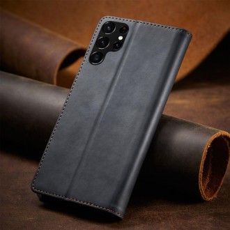 Magnet Fancy Case Case for Samsung Galaxy S22 Ultra Cover Card Wallet Card Stand Black