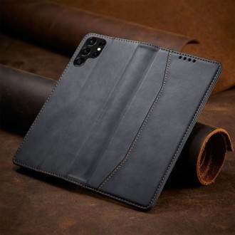 Magnet Fancy Case Case for Samsung Galaxy S22 Ultra Cover Card Wallet Card Stand Black