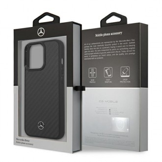 Mercedes MEHCP13LRCABK iPhone 13 Pro / 13 6,1" czarny/black carbon hardcase Dynamic Line