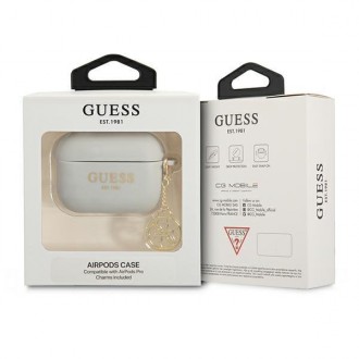 Guess GUAPLSC4EG kryt AirPods Pro šedý/šedý Silikonový Charm 4G Collection