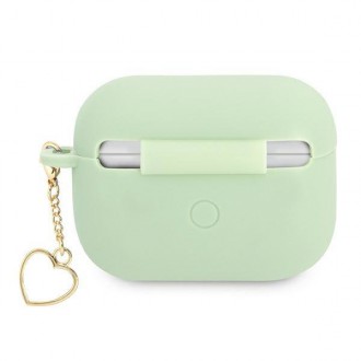 Guess GUAPLSCHSN AirPods Pro kryt zelený/zelený Silicone Charm Heart Collection