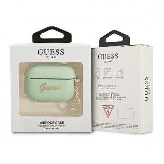 Guess GUAPLSCHSN AirPods Pro kryt zelený/zelený Silicone Charm Heart Collection