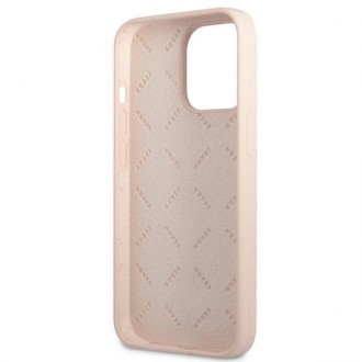 Guess GUHCP13LSLTGP iPhone 13 Pro / 13 6,1&quot; růžový/růžový pevný obal silikonový trojúhelník