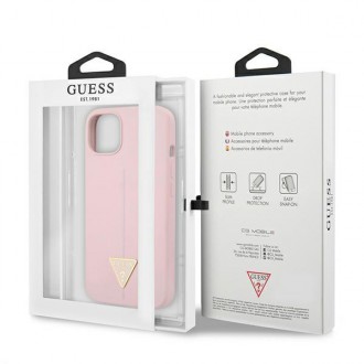 Guess GUHCP13MSLTGU iPhone 13 6,1&quot; fialový/fialový pevný obal silikonový trojúhelník