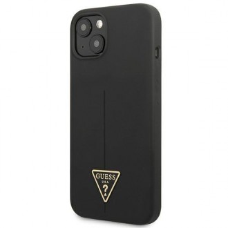 Guess GUHCP13SSLTGK iPhone 13 mini 5,4&quot; černý/černý pevný obal silikonový trojúhelník