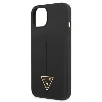 Guess GUHCP13SSLTGK iPhone 13 mini 5,4&quot; černý/černý pevný obal silikonový trojúhelník