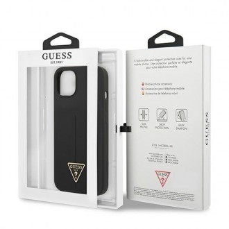 Guess GUHCP13SSLTGK iPhone 13 mini 5,4&quot; černý/černý pevný obal silikonový trojúhelník