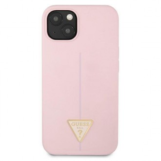 Guess GUHCP13SSLTGU iPhone 13 mini 5,4&quot; fialový/fialový pevný obal silikonový trojúhelník