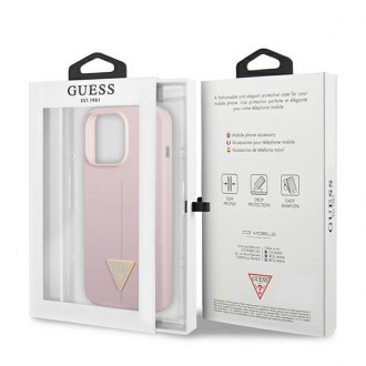 Guess GUHCP13XSLTGU iPhone 13 Pro Max 6,7&quot; fialový/fialový pevný obal silikonový trojúhelník