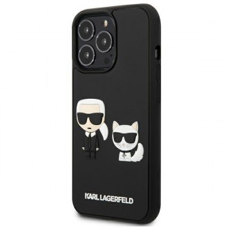 Karl Lagerfeld KLHCP13L3DRKCK iPhone 13 Pro / 13 6,1&quot; černo/černý pevný obal Karl&amp;Choupette Ikonik 3D